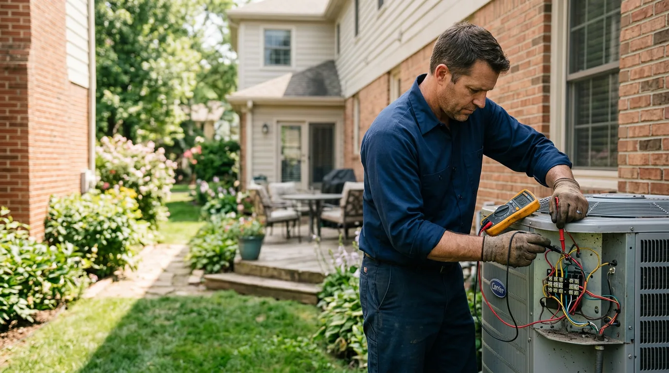 HVAC technician working near Rocky, OK